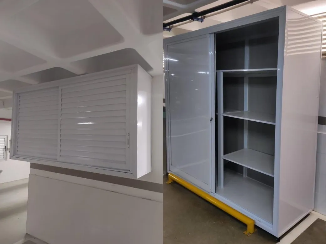 Armários em alumínio fabricado e instalado pela Alumarc